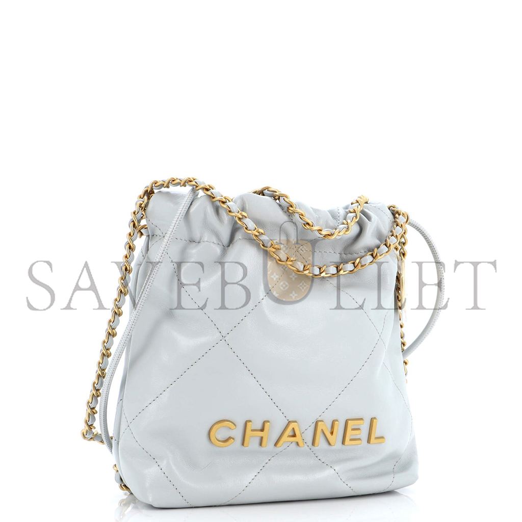 Ch*el master 22 chain hobo quilted calfskin mini (20*19*6cm)